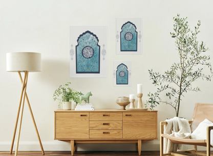 Tranquility Arabic Calligraphy Art Print | Remembrance of Allah